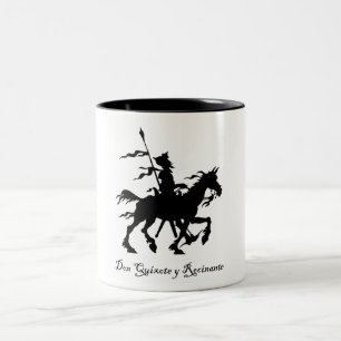 Don Quichote y Rocinante Zweifarbige Tasse
