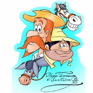 DON QUIJOTE, SANCHO, ROCINANTE y RUCIO by Cervante Fotoskulptur Magnet