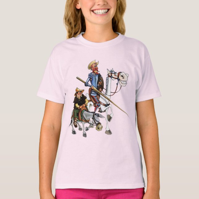 DON QUIJOTE, SANCHO, ROCINANTE y RUCIO - Camiseta T-Shirt (Vorderseite)