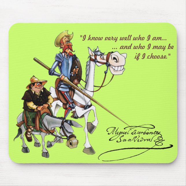 DON QUIJOTE, SANCHO, ROCINANTE y RUCIO - Cervantes Mousepad (Vorne)
