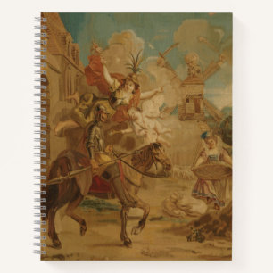 Don Quijote, von Torheit geleitet, 18. Jahrhundert Notizbuch