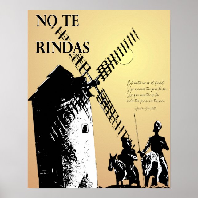 Don Quijote y los molinos Poster (Vorne)