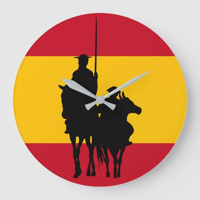 Don Quixote 2 Große Wanduhr (Vorderseite)