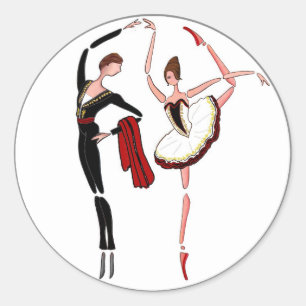 DON QUIXOTE BALLET COUPLE- KITRI BALLERINA STICKER