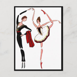 DON QUIXOTE BALLETTENPOSTKARTE, BALLETTANKERIN POSTKARTE