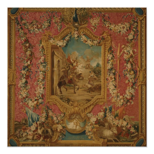 Don Quixote Guided by Folly, 18th century tapestry Poster (Vorderseite)