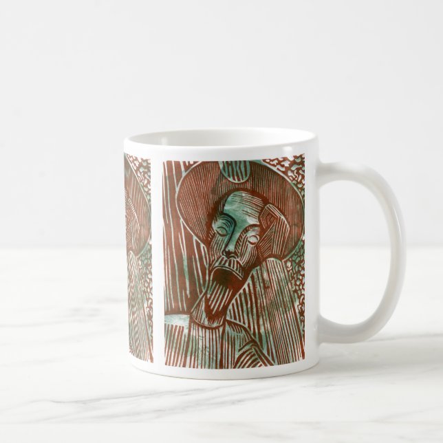Don Quixote in Rust und Green Tiled Tasse (Rechts)