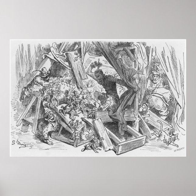 Don Quixote kämpft gegen die Marionetten Poster (Vorne)