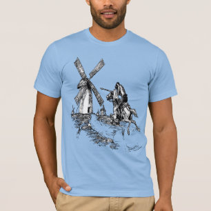 Don Quixote kämpft gegen Windmühlen T-Shirt