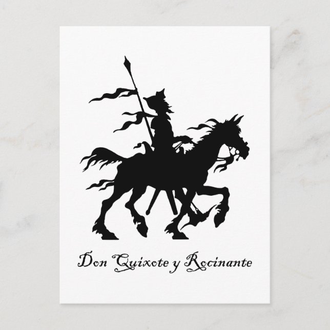 Don Quixote Rides Postkarte (Vorderseite)