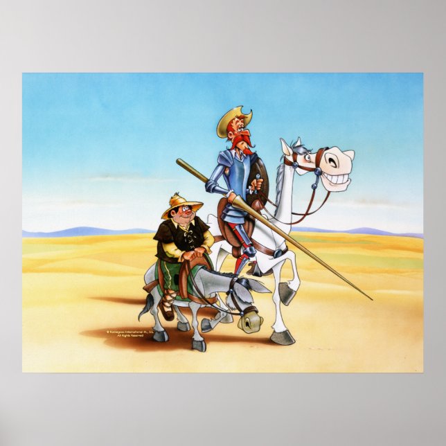 DON QUIXOTE & SANCHO - CANVAS DRUCKEN POSTER (Vorne)