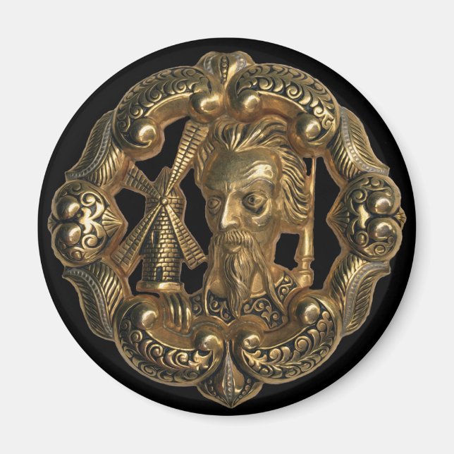Don Quixote und die Windmühle Magnet (Vorne)