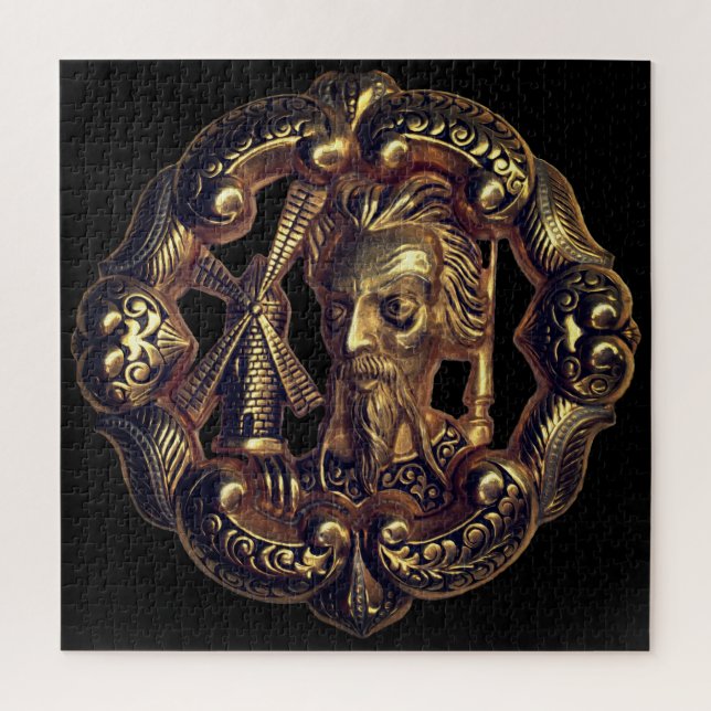 Don Quixote und die Windmühle Puzzle (Vertikal)