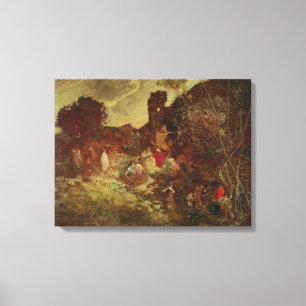 Don Quixote und Sancho Panza, c.1865 Leinwanddruck