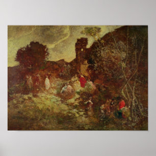 Don Quixote und Sancho Panza, c.1865 Poster