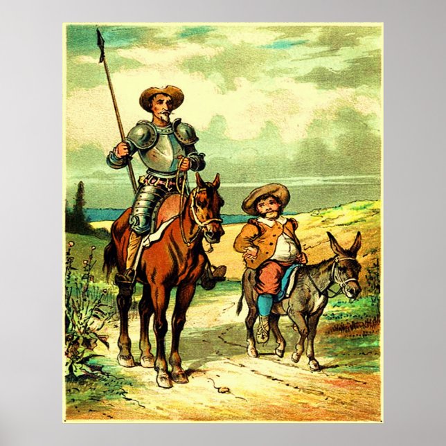 Don Quixote und Sancho Panza Poster (Vorne)