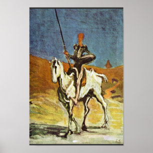 Don Quixote und Sancho Panza von Daumier Honoré (B Poster