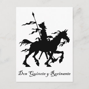 Don Quixote y Rocinante Postkarte