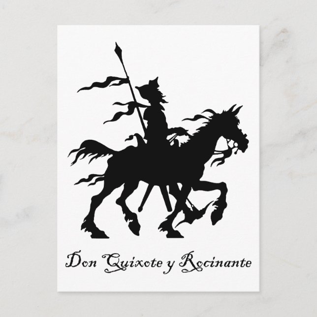 Don Quixote y Rocinante Postkarte (Vorderseite)