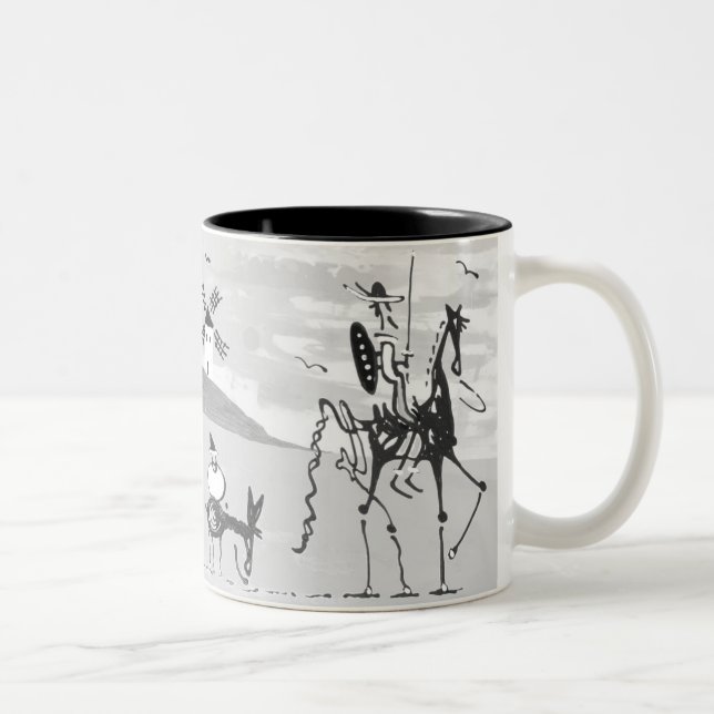 Don Quixote, zwei Tasse (Rechts)