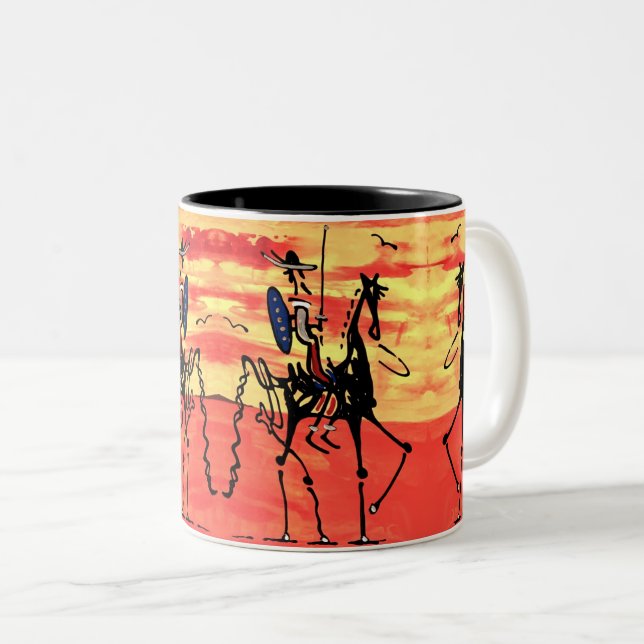 Don Quixote, zwei Tasse (VorderseiteRechts)