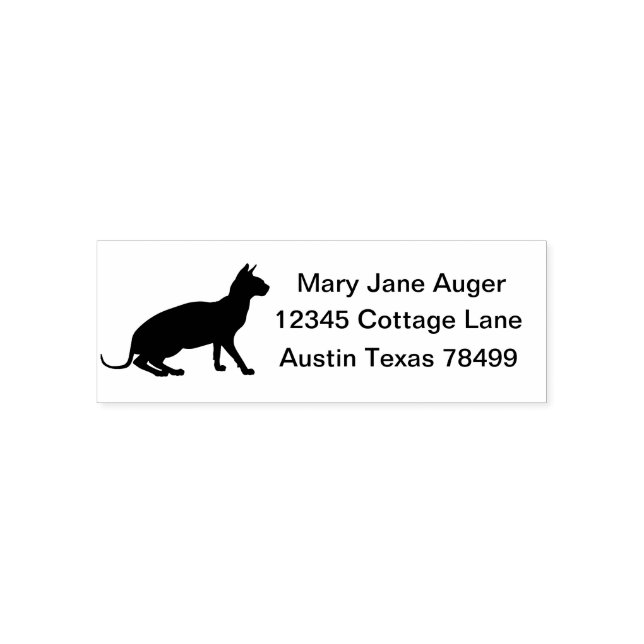 Don Sphynx Cat Personalisierte Selbstadresse Permastempel (Design)