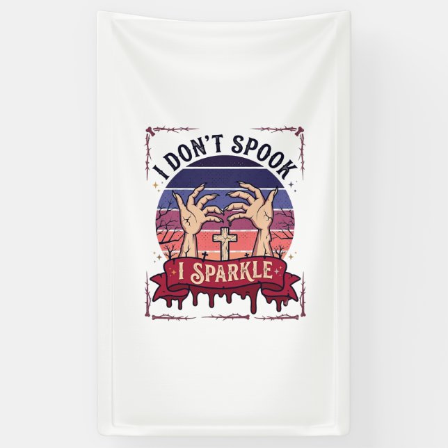 Don Spook Sparkle Zombie Hände Halloween Blut_1 Banner (Vertikal)