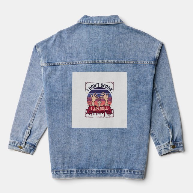 Don Spook Sparkle Zombie Hände Halloween Blut_1 Jeansjacke (Rückseite)