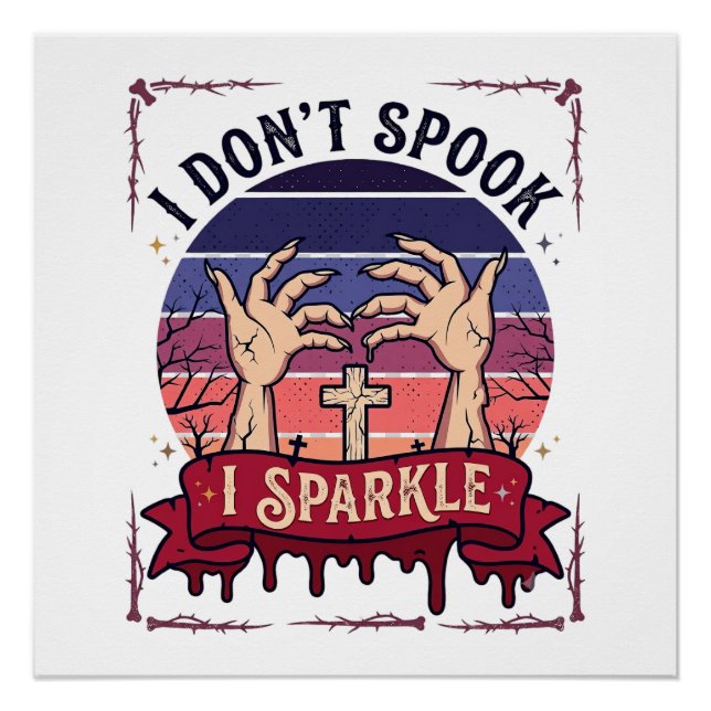 Don Spook Sparkle Zombie Hände Halloween Blut_1 Poster (Vorderseite)
