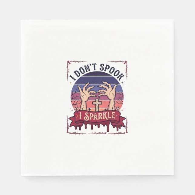 Don Spook Sparkle Zombie Hände Halloween Blut_1 Serviette (Vorderseite)