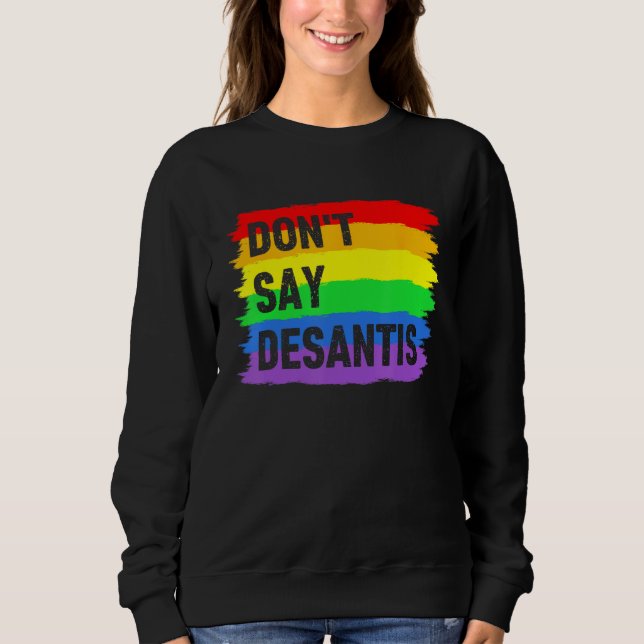 Don t Say DeSantis Florida Say Gay LGBTQ Pride Ant Sweatshirt (Vorderseite)