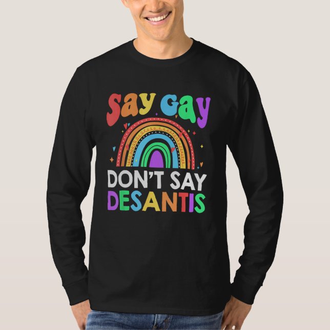Don t Say Desantis Florida Say Gay LGBTQ Pride Ant T-Shirt (Vorderseite)