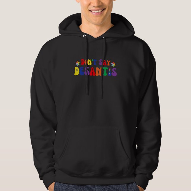 Don t Say DeSantis LGBTQ Pride Florida Say Gay Hoodie (Vorderseite)