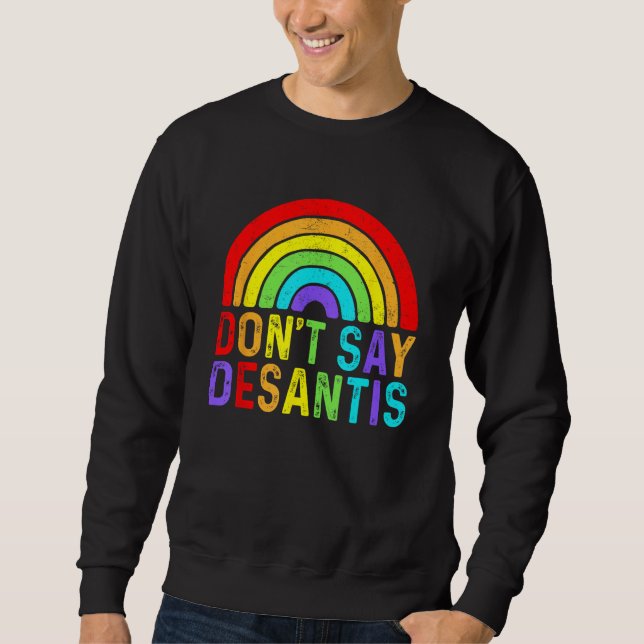 Don t Say DeSantis Rainbow Say Gay LGBTQ Pride Ant Sweatshirt (Vorderseite)