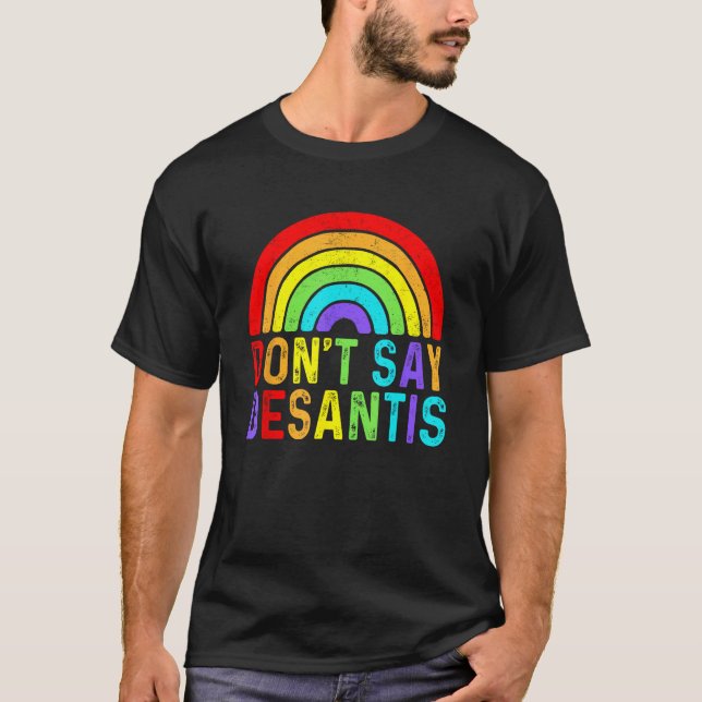 Don t Say DeSantis Rainbow Say Gay LGBTQ Pride Ant T-Shirt (Vorderseite)