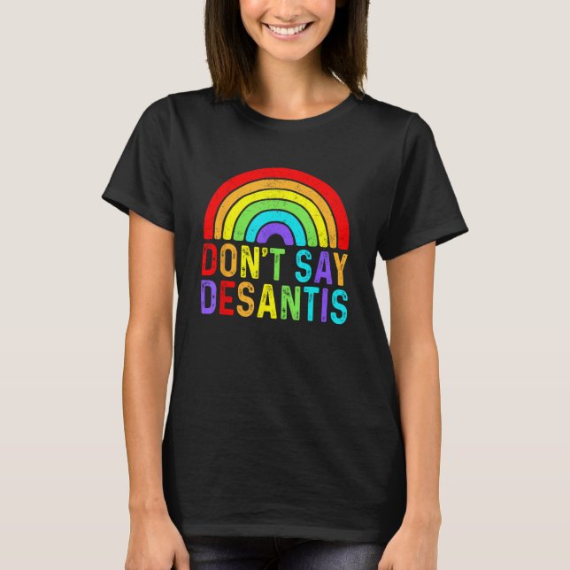 Don t Say DeSantis Rainbow Say Gay LGBTQ Pride Ant T-Shirt (Vorderseite)
