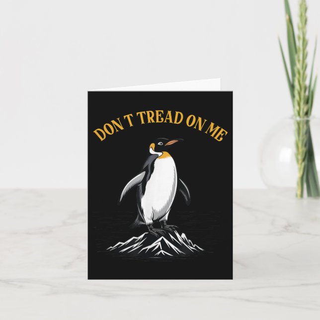 Don Tree auf Pinguinen, Steuern Penguin Funny Meme Karte (Vorderseite)