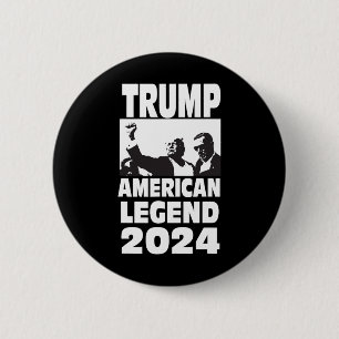 Don Trump 2024 - Bulletproof Never ergeben Legend Button