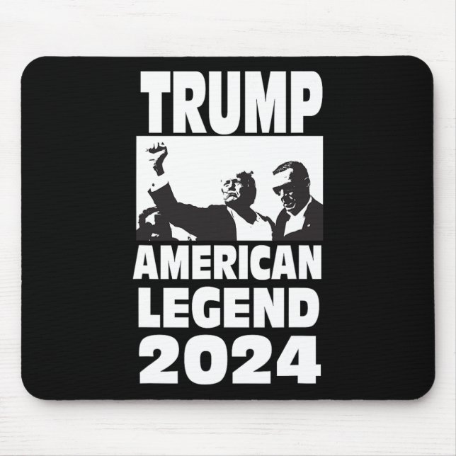 Don Trump 2024 - Bulletproof Never ergeben Legend Mousepad (Vorne)