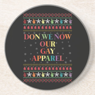 Don We now Our Gay Apparel Gay Weihnachten Getränkeuntersetzer