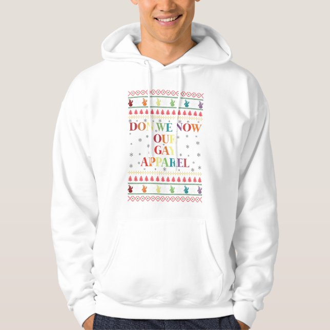 Don We now Our Gay Apparel Gay Weihnachten Hoodie (Vorderseite)