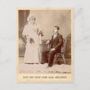 Don We now Our Gay Apparel Holiday Postcard Feiertagspostkarte