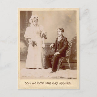 Don We now Our Gay Apparel Holiday Postcard Feiertagspostkarte