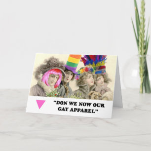 Don We now Our Gay Bekleidung Weihnachtskarten Feiertagskarte