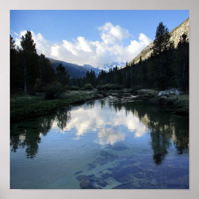 Donahue Pass von Lyell Fork - John Muir Trail Poster (Vorne)