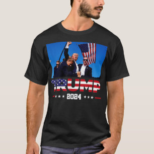 Donald 2024 überlebte Schuss bei Wahlkampfveransta T-Shirt