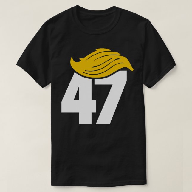 Donald 47. Amerika zurück in Weiß T-Shirt (Design vorne)
