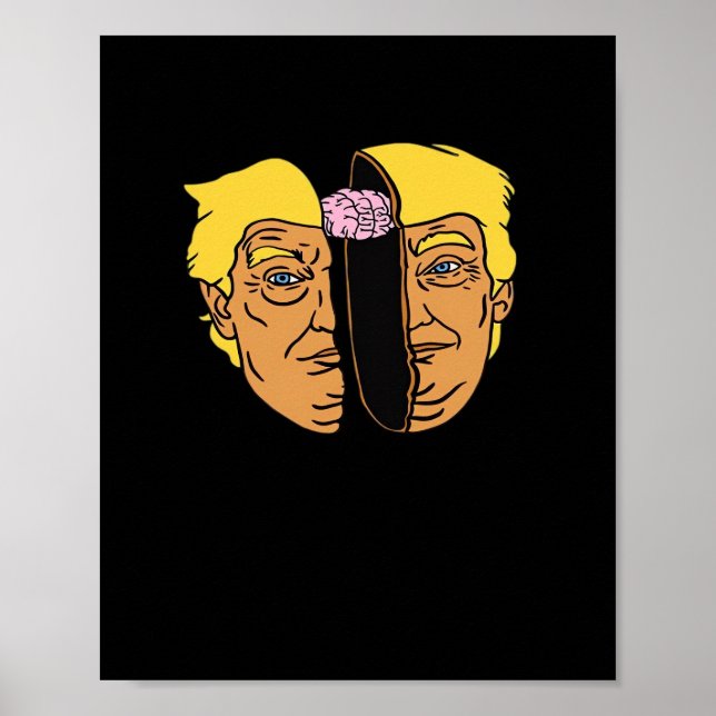 Donald Brain Trumpkin Artwork Poster (Vorne)