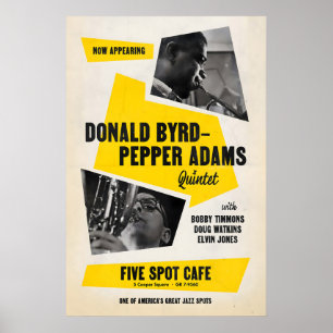 Donald Byrd - Pepper Adams Jazzplakat - Five Spot Poster
