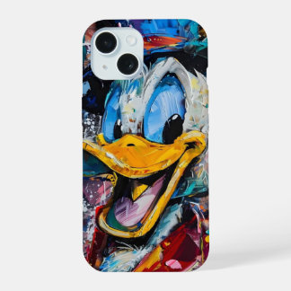 Donald der Ente bunte iPhone 15 Hülle
